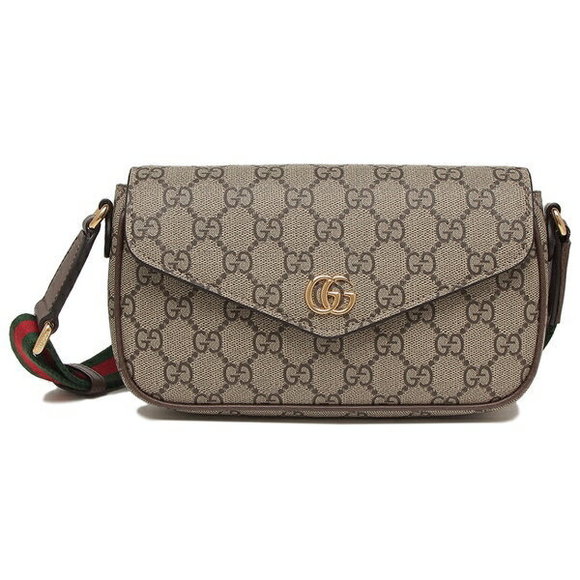 Gucci Ophidia Canvas Mini Bag Beige Ebony - Picture 1 of 8